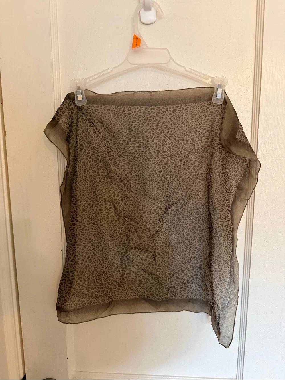 Sheer Leopard-Print Women's Scarf/Wrap. Like new condition